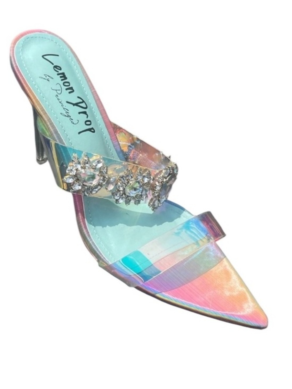 Lemon Drop by Privileged iridescent pointed toe mule size 6.5